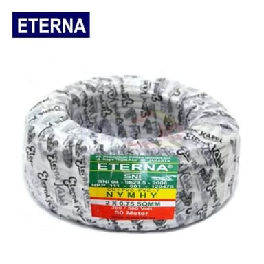 Eterna Kabel Roll NYMHY 2x0.75MM 50 Meter Putih
