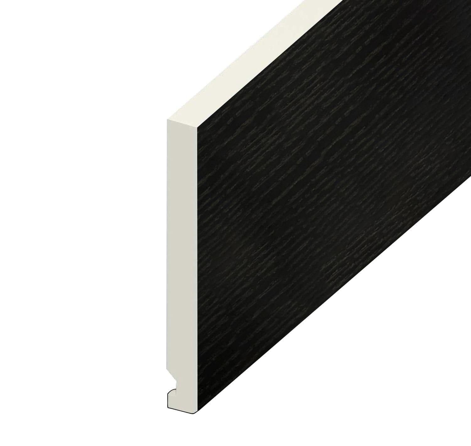 16mm Flat Black Ash Fascia Board 150mm x 5m