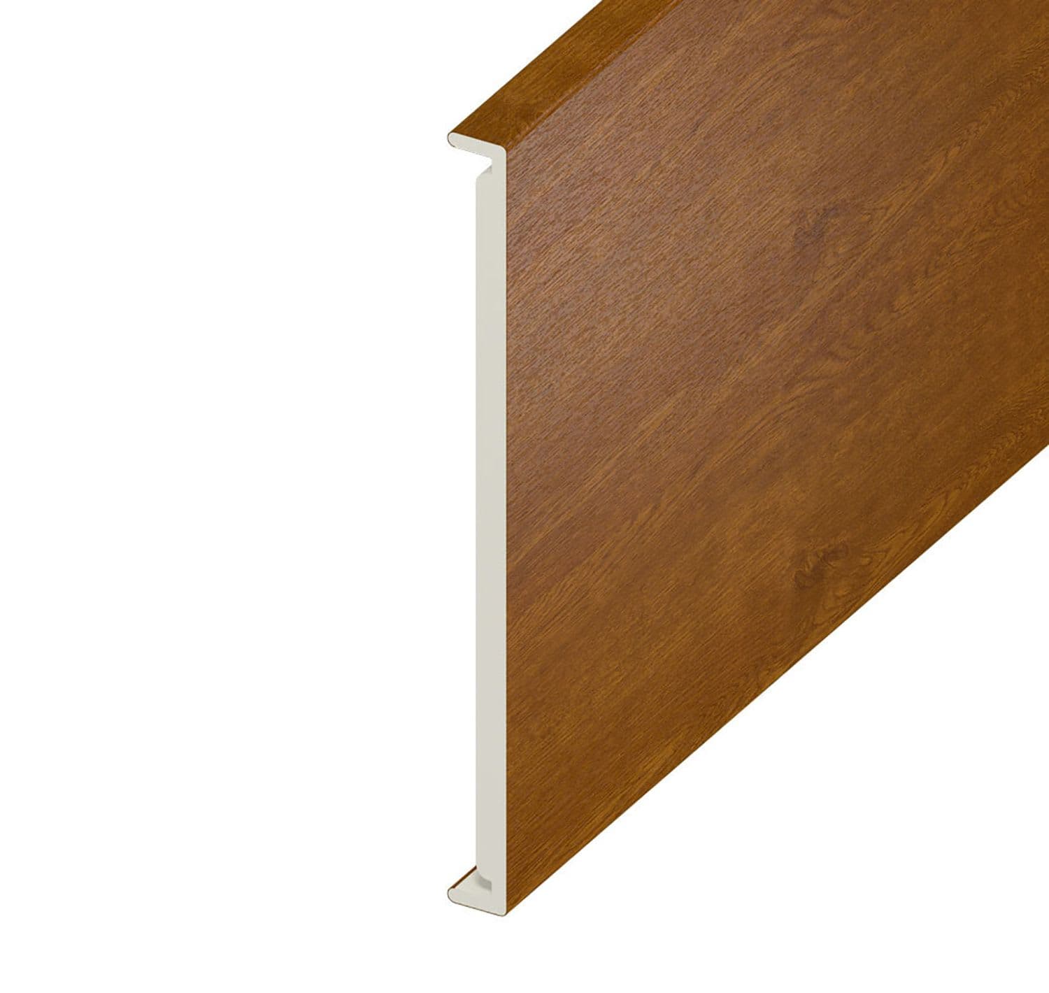 18mm Plain Golden Oak Double Fascia Board 450mm x 5m