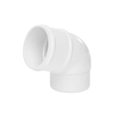 68mm Round Top & Bottom Offset Downpipe Bend 112.5 Degree White