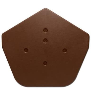 Brown Easy-Trim Angled Ridge End Cap