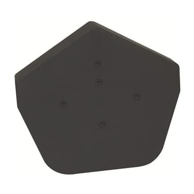 Black Easy-Trim Angled Ridge End Cap