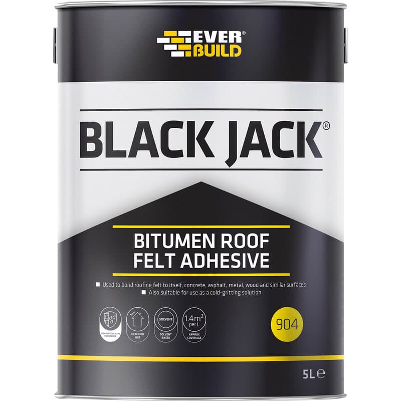 Everbuild Black Jack Roofing Felt Adhesive 5L