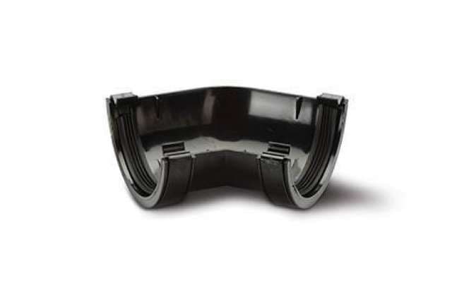 112mm Half Round Angle 135 Degree Black