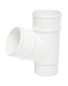 68mm Round Downpipe Downpipe Branch 112.5 Degree White