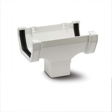 114mm Square Running Outlet White