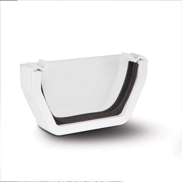 114mm Square External Stop End White
