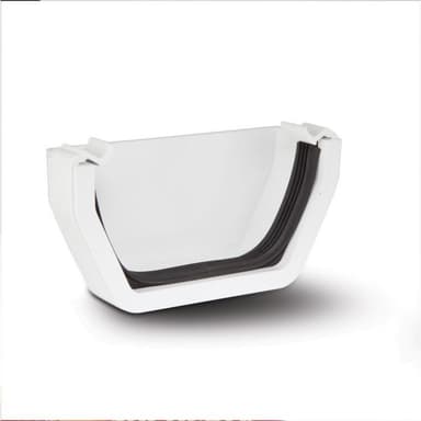 114mm Square External Stop End White