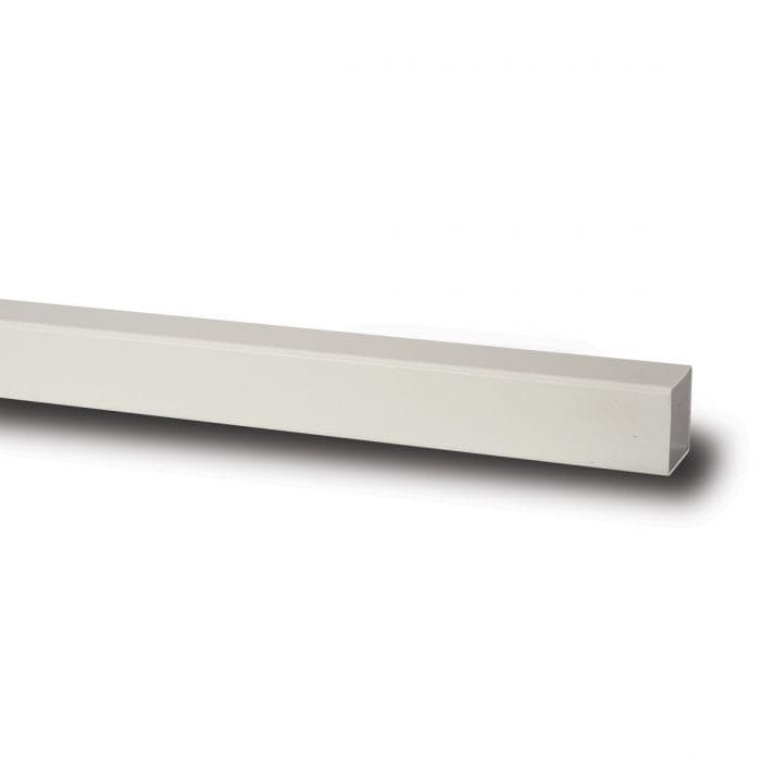 65mm Square Downpipe White 4m