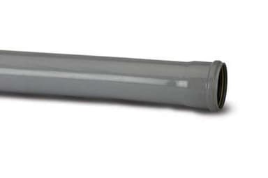 110mm Soil Pipe Single Socket Grey 2m