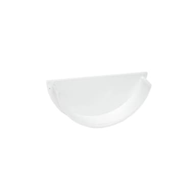 112mm Half Round Internal Stopend White
